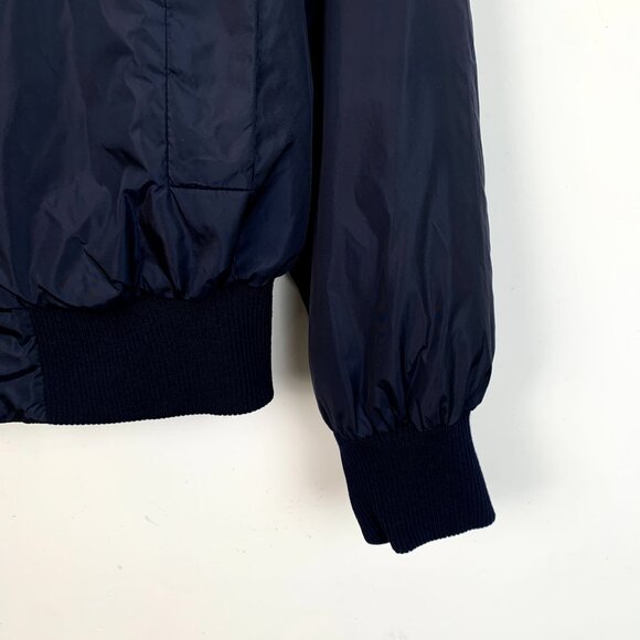 Max Mara Ruffled Sleeve Bomber Jacket Size 8 Nylon & Polyester Black - Picture 4 of 6